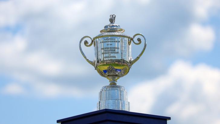 US PGA Championship trophy at Quail Hollow